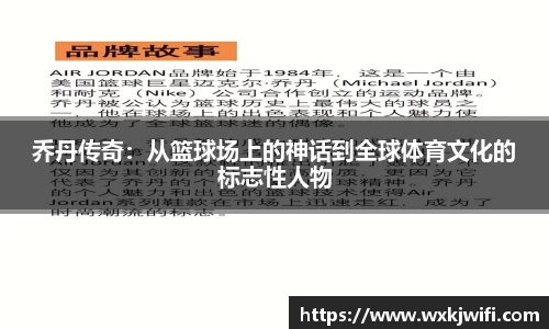 乔丹传奇：从篮球场上的神话到全球体育文化的标志性人物